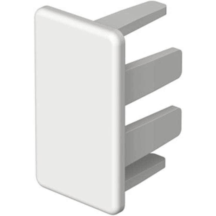 10 stk Endestykke WDK HE15030RW 15x30 hvid RAL 9010