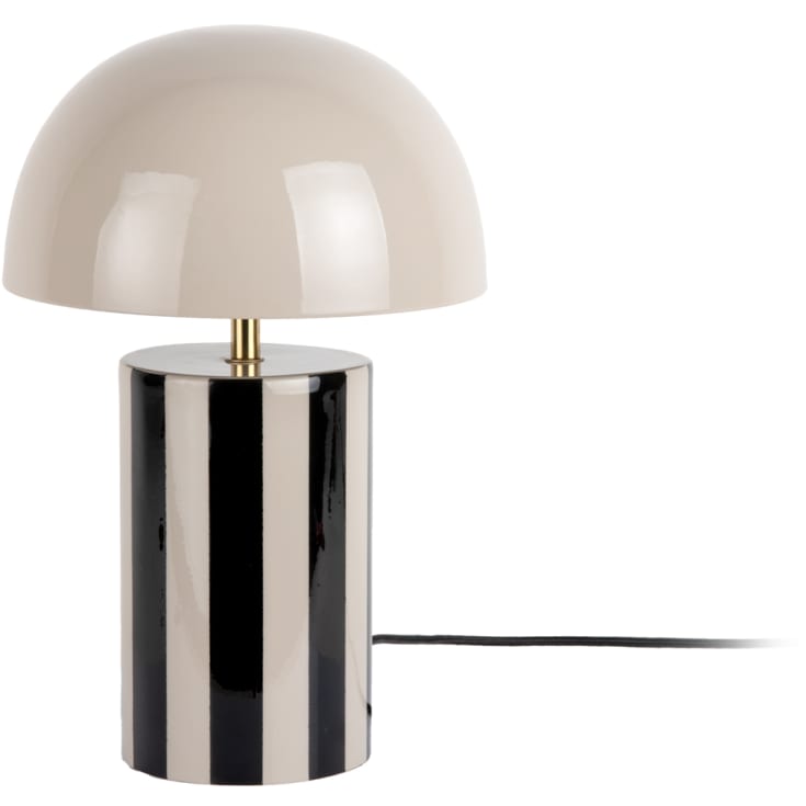 Leitmotiv Rayado bordlampa, randig svart