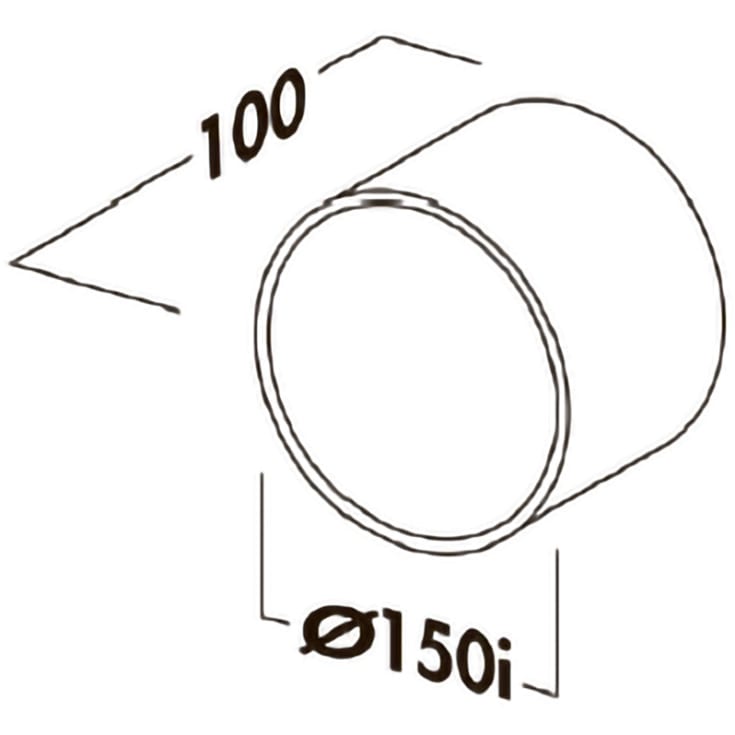Eico Compair Flow fastrør 10 cm, Ø150 mm