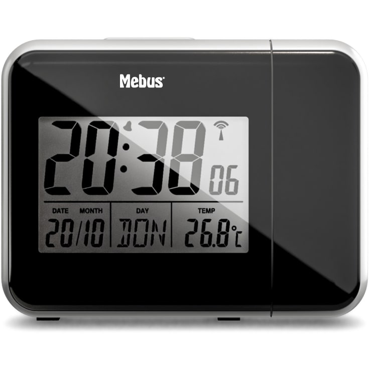 Mebus digital projektor vekkerklokke, sort