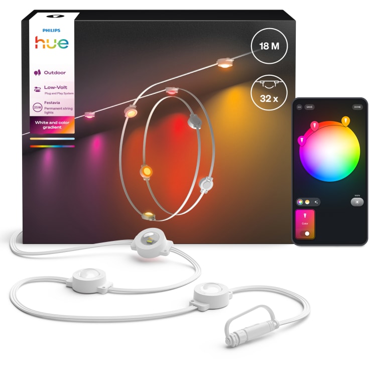Philips Hue Festavia permanent lyskæde, 18M, 32 POD
