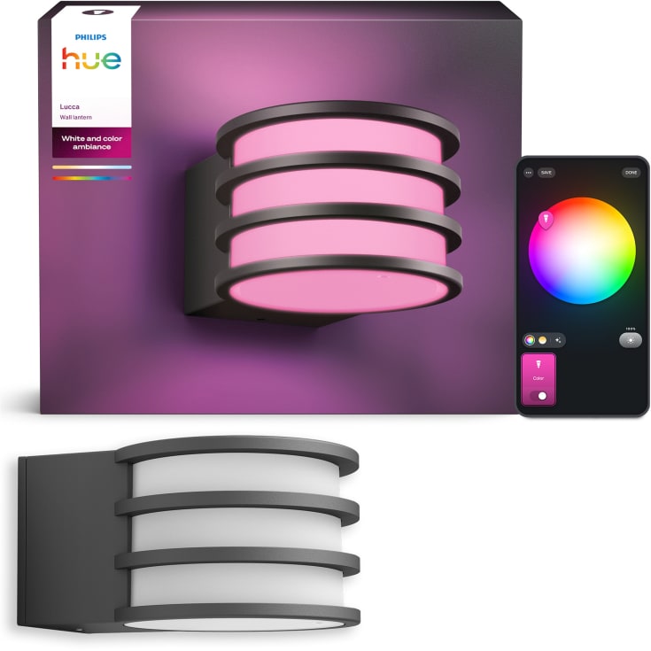 Hue WCA Lucca utendørs vegglampe antrasitt 1xA60