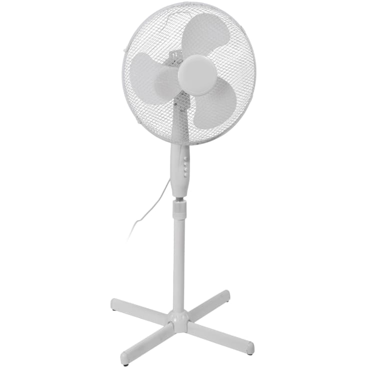 Gulvventilator, Ø40 cm, hvid