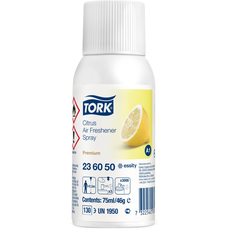 12 st Tork A1 luftfräschare spray med parfym, 75 ml, citrus
