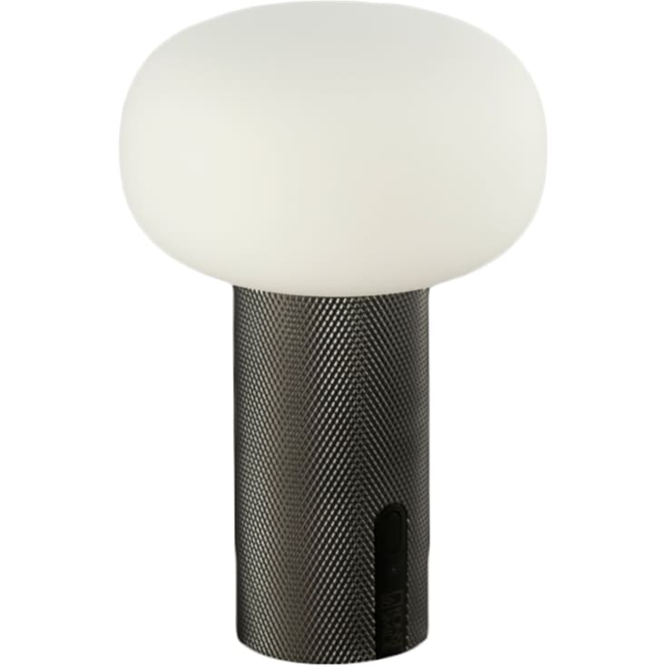 Konstsmide Antibes Mini genopladelig bordlampe, nikkel