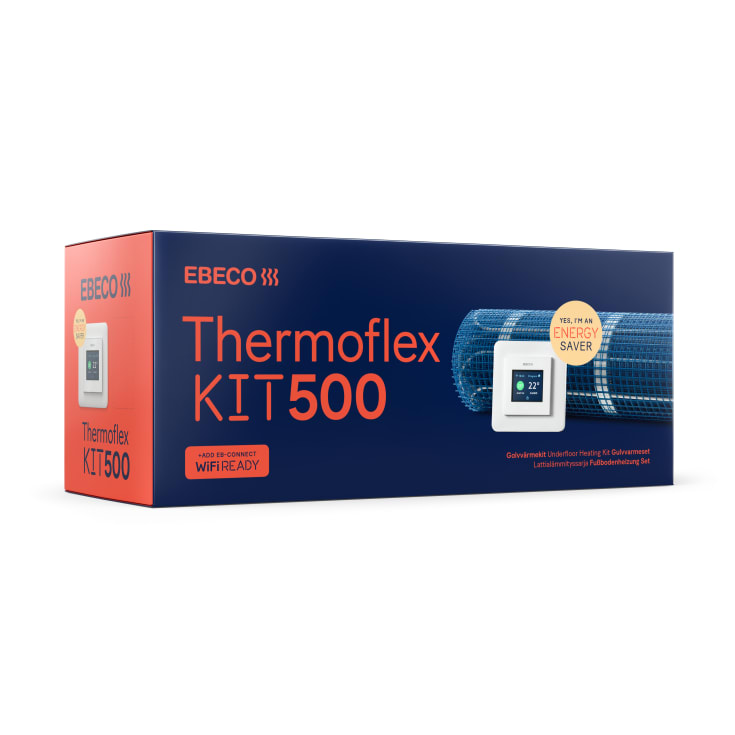 Ebeco ThermoFlex värmematta & termostat, wifi, 940 W, 7,9 m²