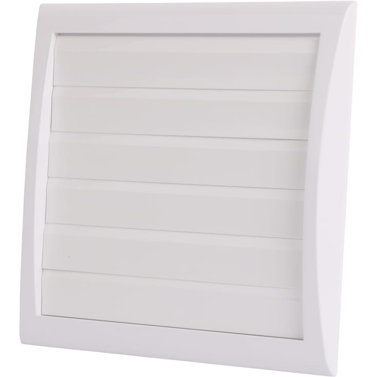 Flexit lamellventil MW 125, med rund stuss, Ø125 mm, hvit