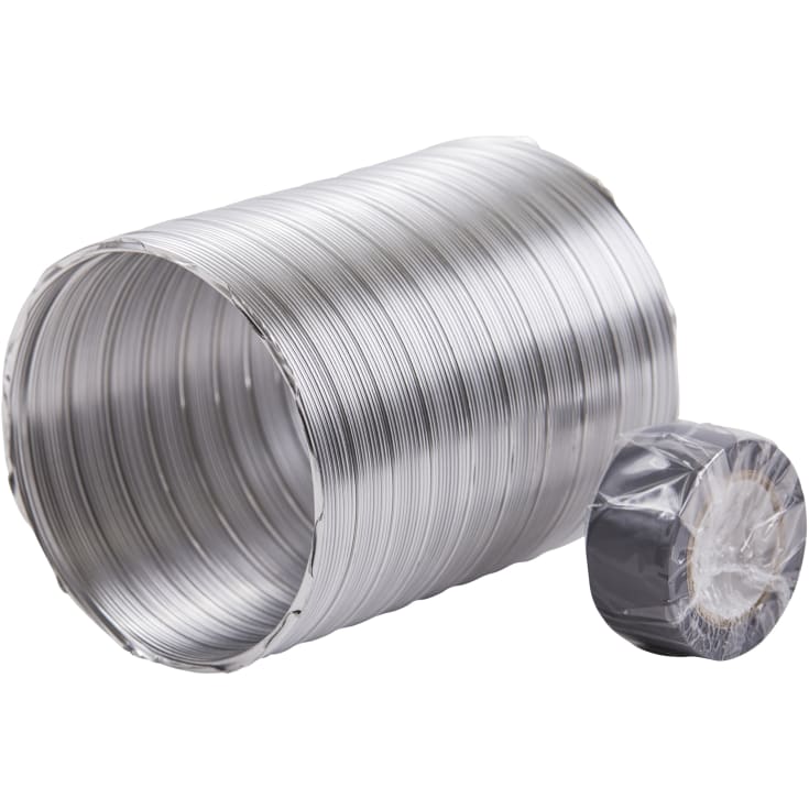 Flexit veggjennomføring med tape, 0,5 m, Ø100 mm, aluminium