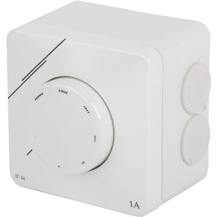 Flexit hastighetsregulator, trinnløs, 0,5A, hvit