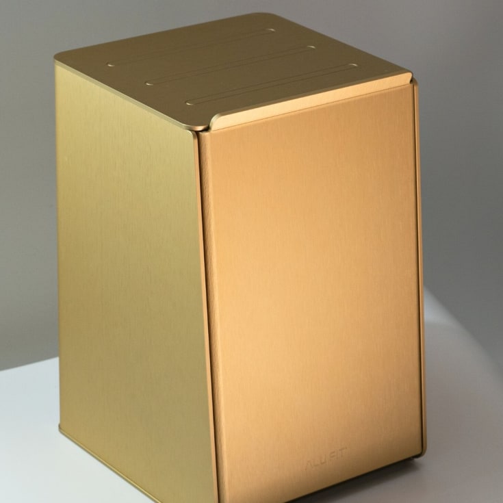 Aloop Robyn Y toiletspand, 3 liter, børstet guld