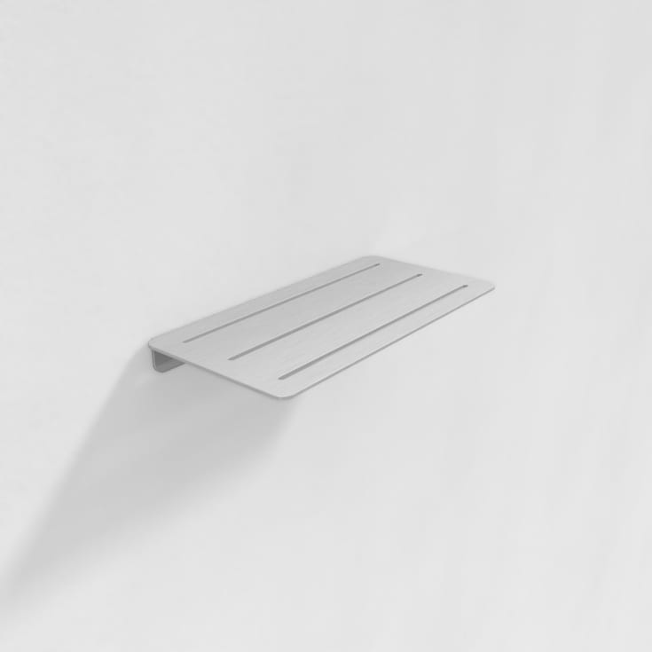 Aloop X brusehylde, mat aluminium