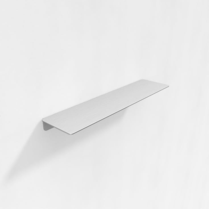 Aloop X hylde, 59,5x15 cm, mat aluminium