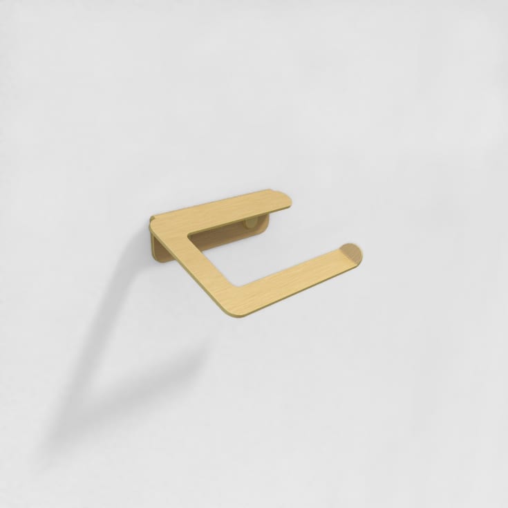 Aloop X toiletrulleholder, børstet guld