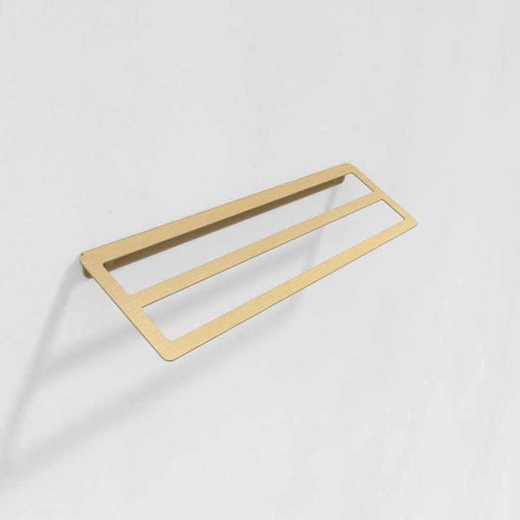 Aloop Y håndklædestang, 39,5 cm, børstet guld