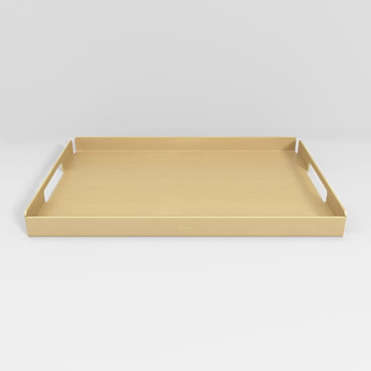 Aloop X medium bakke, 28x40,5 cm, børstet guld