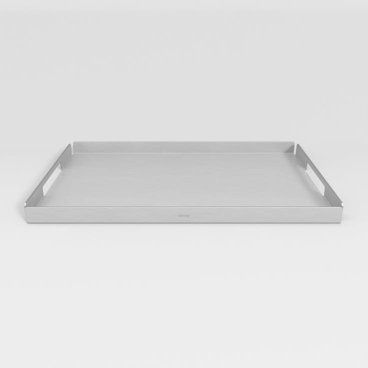 Aloop X large bakke, 33x50,5 cm, mat aluminium