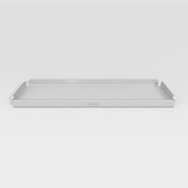 Aloop Y bakke, 23x30,5 cm, mat aluminium