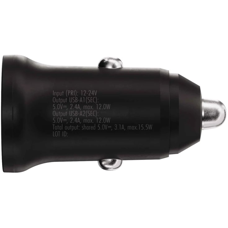 X2O 2x12w dubbel billaddare USB-A/A svart