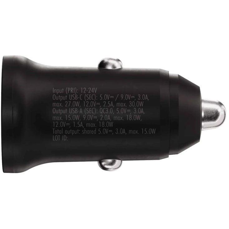 X2O 30w dubbel billaddare USB-C/A svart