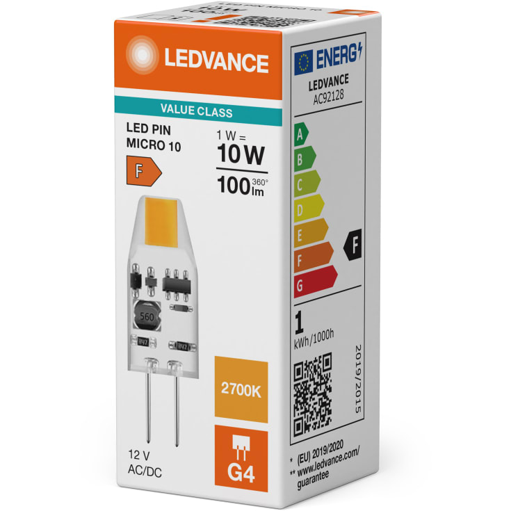 Ledvance LED PIN MICRO klar 100lm 1W/927 G4