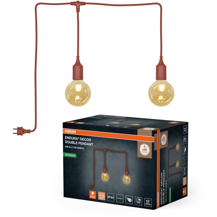 Osram Endura Decor pendellampa utomhus, 6 meter, brun