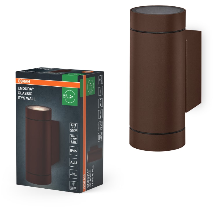 Osram Endura Classic Itys udendørs væglampe, rust