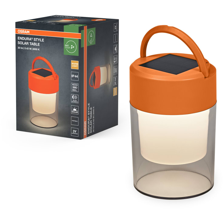 Osram ENDURA Style Solar Table 30lm 0,42W/830 IP44 orange