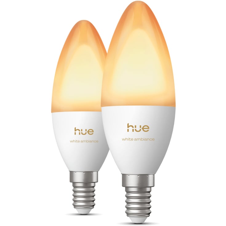 4 stk Philips Hue White Ambiance E14 kertepære, 2200K-6500K, 4W, 2-pak