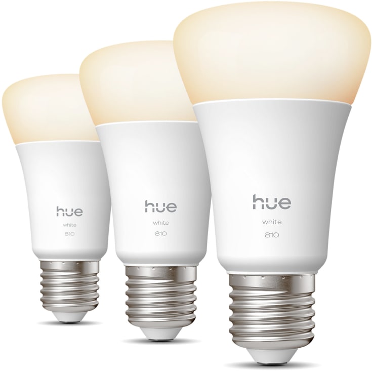 Philips Hue White lyskilde E27 7W 810 lumen 3-pak