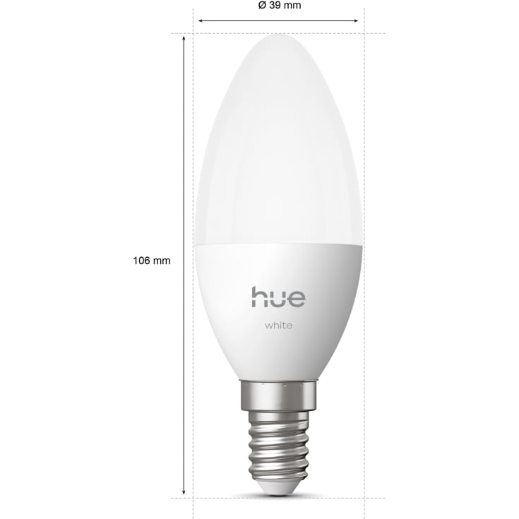 4 st Philips Hue White ljuskälla B39 E14 2-pack