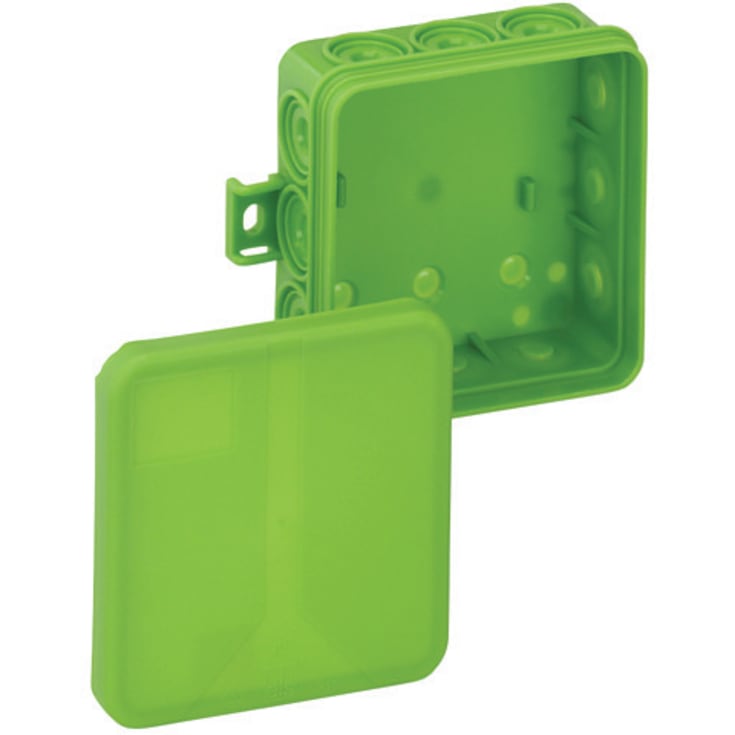 10 stk Forgreningsdåse grøn i 12-L/GR 85 x 85 x 37 mm, IP55