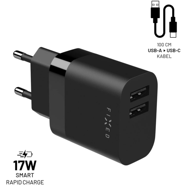 Philips adapterstik, 2xUSB-A