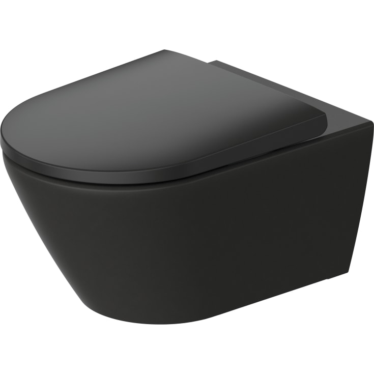 Duravit D-Neo væghængt toilet, uden skyllekant, rengøringsvenlig, mat antracit