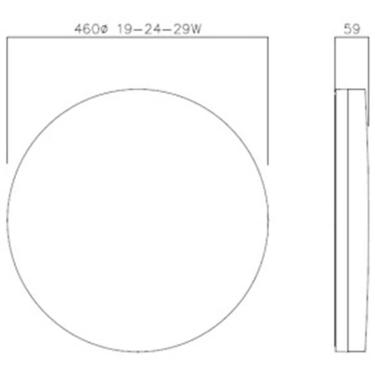 Plafond Amarillo LED 19-24-29W 3000K-4000K CCT Ø460mm