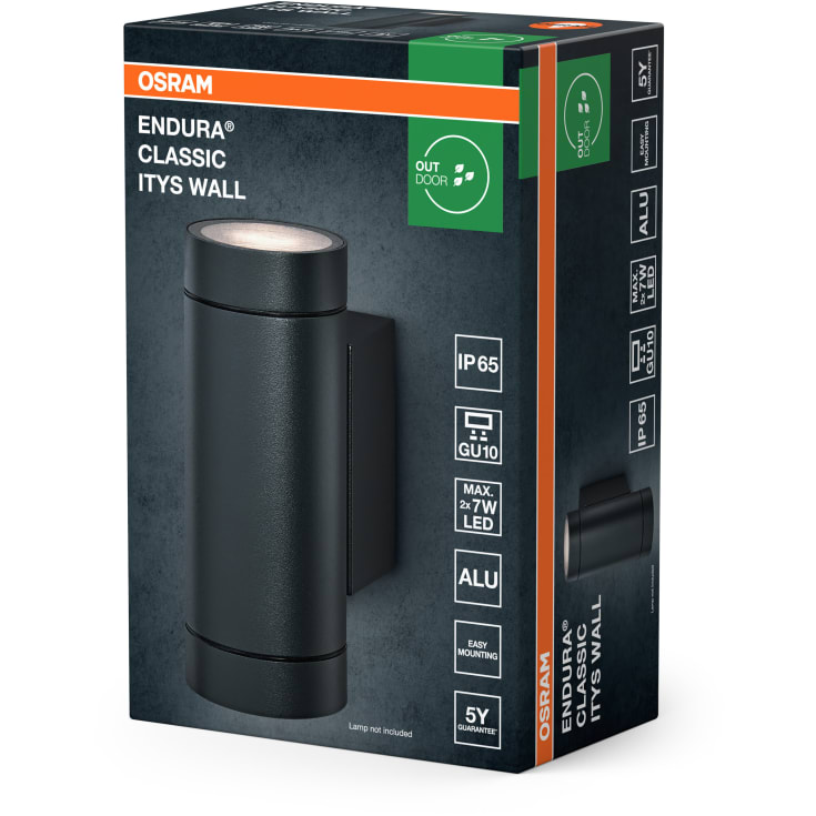 Osram Endura Classic Itys utomhusvägglampa, G10, grå