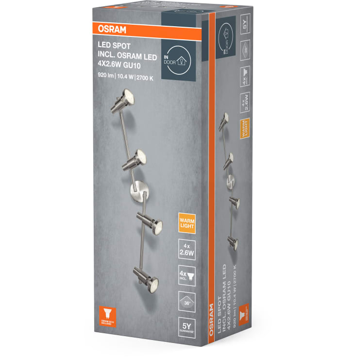 Osram Spot, GU10, 2,6 W, 2700 K, 4X2,6W