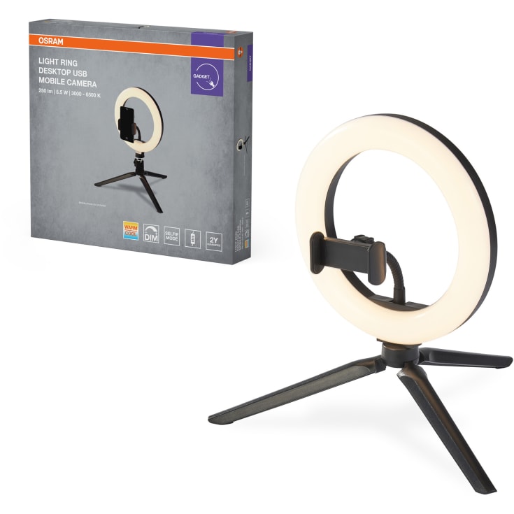 Osram Selfie Light Ring bordslampa, svart