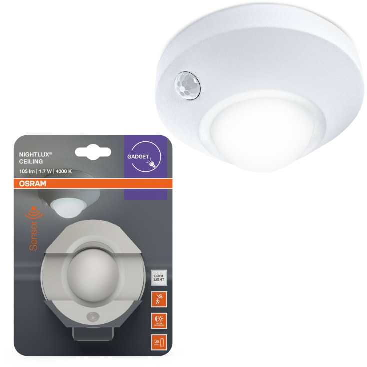 Osram Nightlux Ceiling natlampe med sensor, hvid