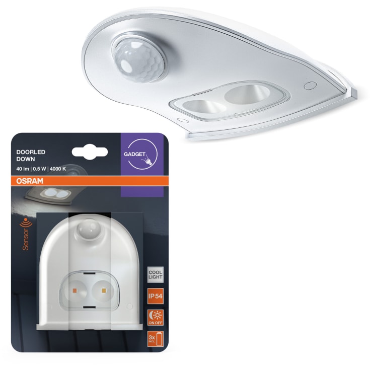 Osram udendørs væglampe med sensor, 4000K, hvid