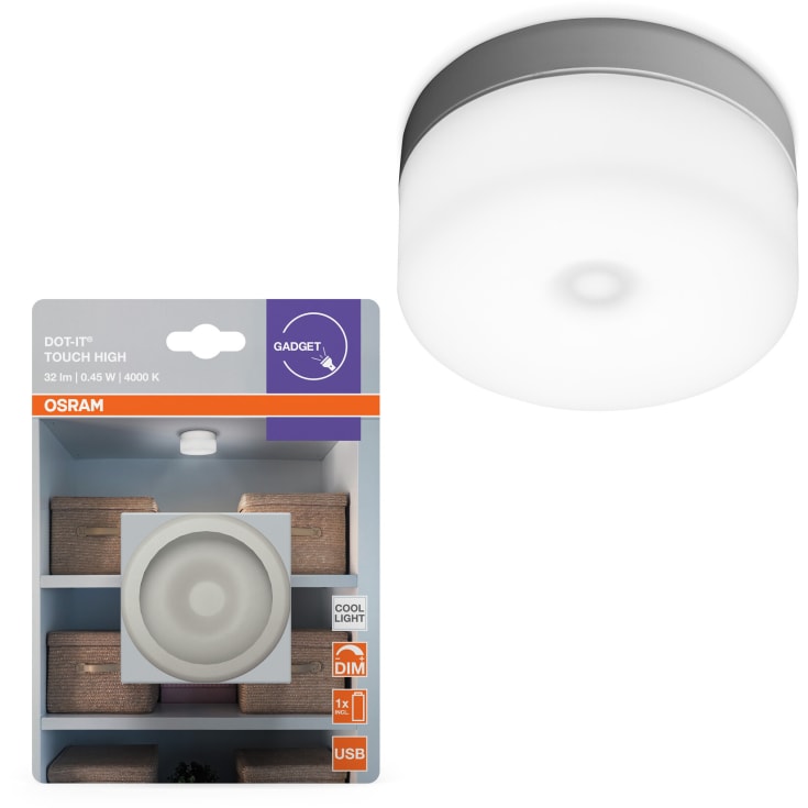 Osram Dot-it genopladelig lampe, hvid, høj