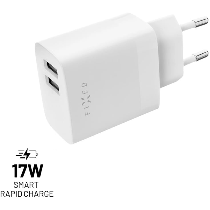 Vivanco laddningskontakt, USB-A med Smart IC, 17 W, vit