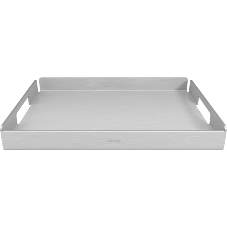 Aloop X small bakke, 23x30,5 cm, mat aluminium