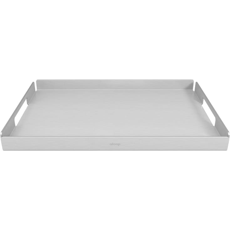 Aloop X medium bakke, 28x40,5 cm, mat aluminium