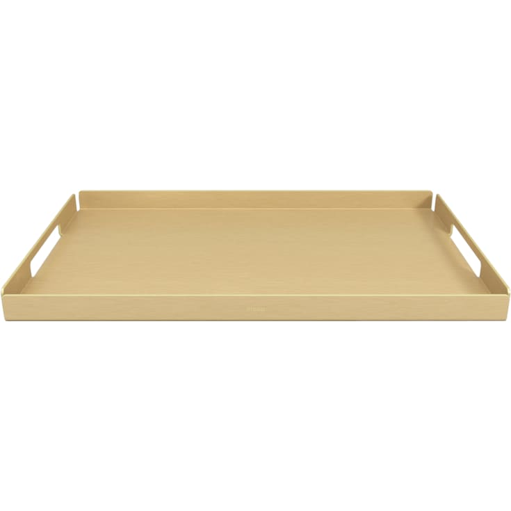 Aloop X large bricka, 33x50,5 cm, borstad guld