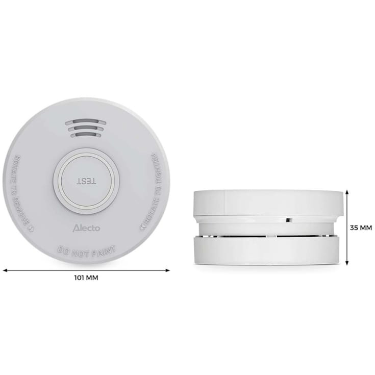 Alecto brandvarnare, 1 års batteritid, 1-pack