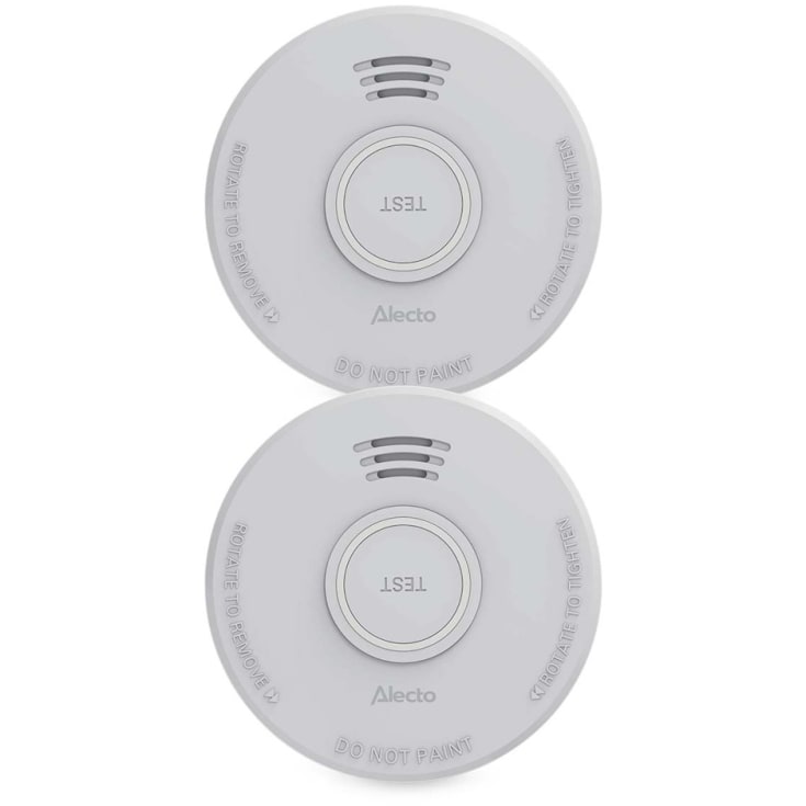 Alecto brandvarnare, 1 års batteritid, 2-pack