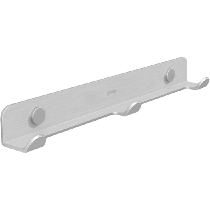 Aloop X 3 knaggrekke, 27,5 cm, matt aluminium