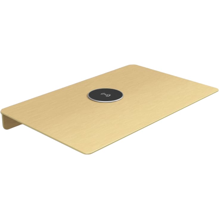 Aloop X hylde med trådløs opladning, 39,5x25 cm, børstet guld