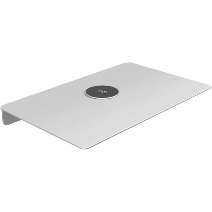 Aloop X hylde med trådløs opladning, 39,5x25 cm, mat aluminium