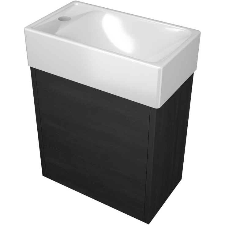 Sanibell Proline tvättställsunderskåp, 40x23 cm, svart ek
